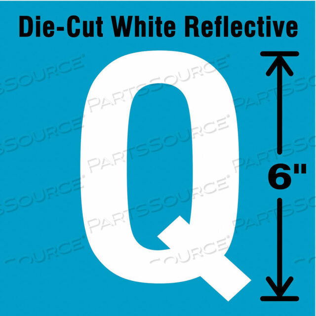 OEM#: DWR-6-Q-EADIE-CUT СВЕТООТРАЖАЮЩАЯ БУКВЕННАЯ ЭТИКЕТКА Q 6IN H от Strance, Inc.