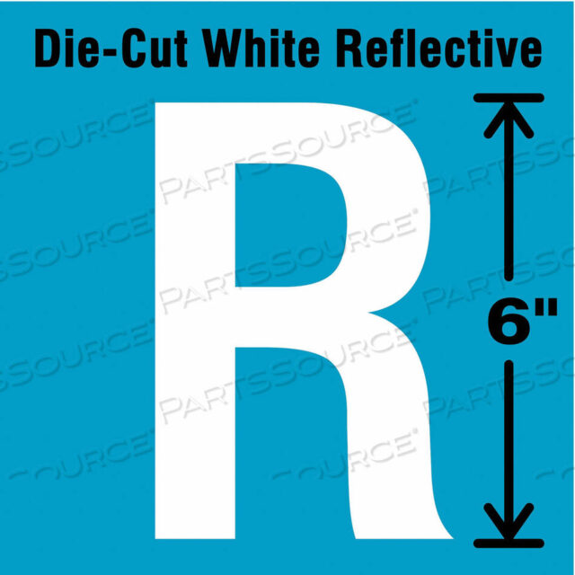 OEM#: DWR-6-R-EADIE-CUT СВЕТООТРАЖАЮЩАЯ БУКВЕННАЯ ЭТИКЕТКА R 6IN H от Strance, Inc.