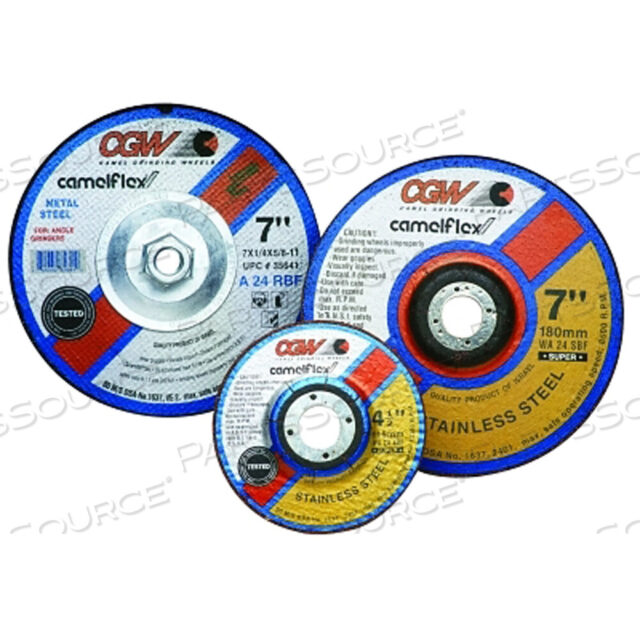 OEM#: 3562335623 ШЛИФОВАЛЬНЫЙ КРУГ CGW T27 С УГЛУБЛЕННЫМ ЦЕНТРОМ, 4-1/2 X 1/4 X 5/8-11 A24-N-BF СТАЛЬ БЫСТРАЯ РЕЗКА, 10/КОРОБКА от CGW Abrasives
