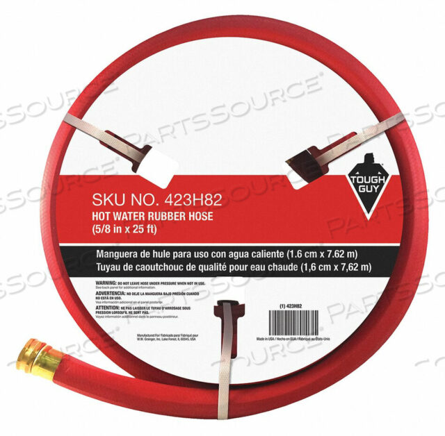 OEM#: 423H82ШЛАНГ ДЛЯ ВОДЫ 5/8 ВНУТРЕННИЙ ДЮЙМ 25 ФУТОВ РЕЗИНОВЫЙ от Tough Guy
