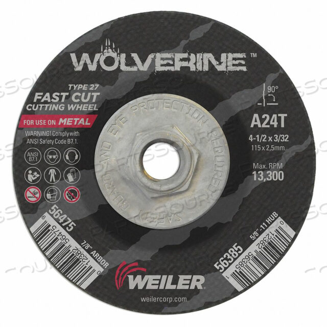 OEM#: 56385CW-4-1/2 X 3/32 X 5/8-11 AO(T27) от Wolverine