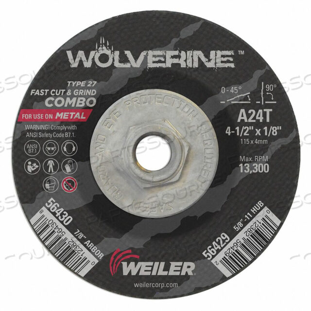 OEM#: 56429CW-4-1/2 X 1/8 X 5/8-11 AO (T27) от Wolverine
