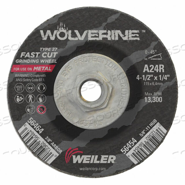 OEM#: 56454GW-4-1/2 X 1/4 X 5/8-11 A24R(T27) от Wolverine