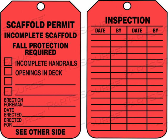 OEM#: TRS320CTPPERMIT TAG 5-3/4 X 3-1/4 PK25 от Accuform Manufacturing, Inc.