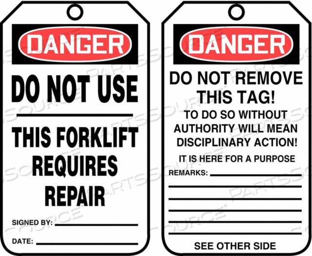 OEM#: TRS327CTPDANGER TAG 5-3/4 X 3-1/4 PK25 от Accuform Manufacturing, Inc.