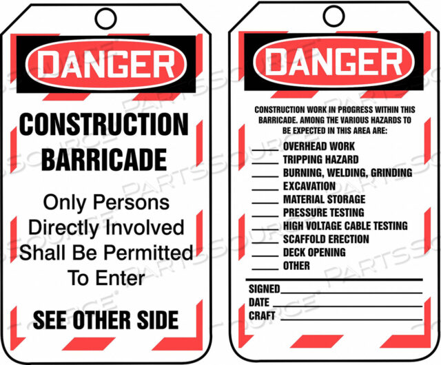 OEM#: TAB102CTPDANGER TAG 5-3/4 X 3-1/4 PK25 от Accuform Manufacturing, Inc.