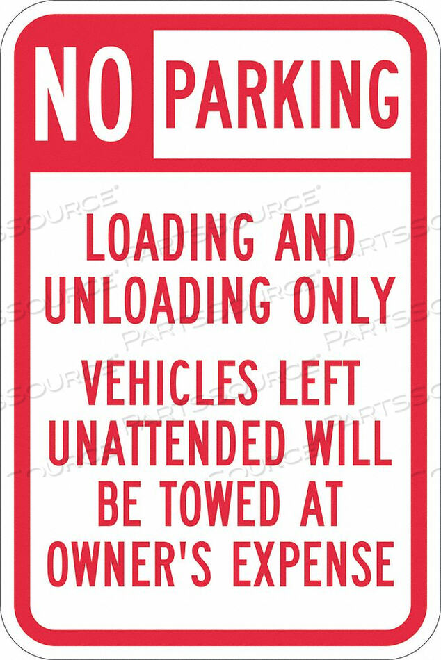 OEM#: T1-1101-DG_12X18ЗНАК ПАРКОВКА ЗАПРЕЩЕНА 18 H 12 W АЛЮМИНИЙ от Lyle Signs Inc.