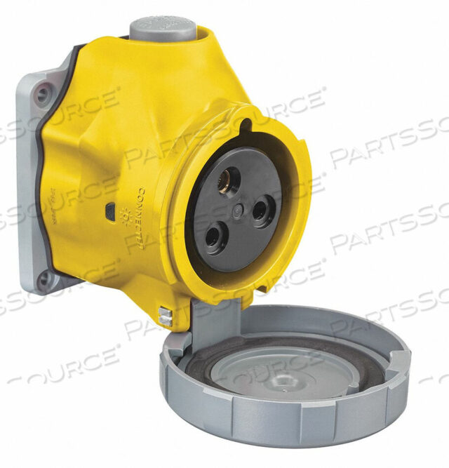 OEM#: HBLS330R4WPШТЫРЬ И РОЗЕТКА 30A 2HP ЖЕЛТАЯ от Hubbell Incorporated, Wiring Device-Kellums