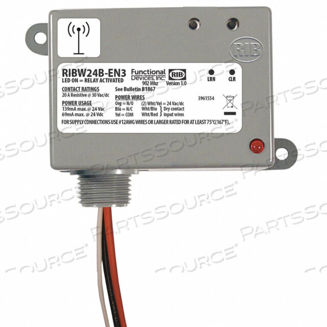 OEM#: RIBW24B-EN3БЕСПРОВОДНОЕ РЕЛЕ/ПЕРЕДАТЧИК SPDT 24VAC/DC от RIB