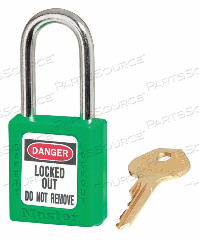OEM#: 410KAGRNTТЕРМОПЛАСТИКОВЫЙ НАВЕСНОЙ ЗАМОК ZENEX, ДУГА 1-1/2H, ЗЕЛЕНЫЙ от Master Lock