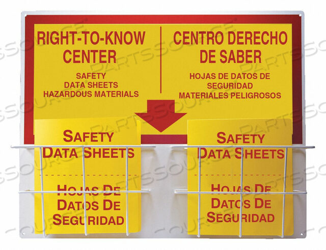 OEM#: SBZRS335RIGHT-TO-KNOW CENTER ДВУЯЗЫЧНЫЙ 24 ДЮЙМА H от Accuform Manufacturing, Inc.