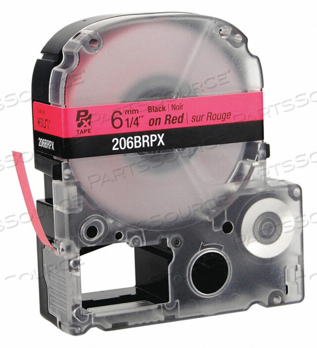 OEM#: 206BRPXЭТИКЕТКА ДЛЯ КАРТРИДЖА 1/4 ДЮЙМА W КРАСНАЯ от Epson