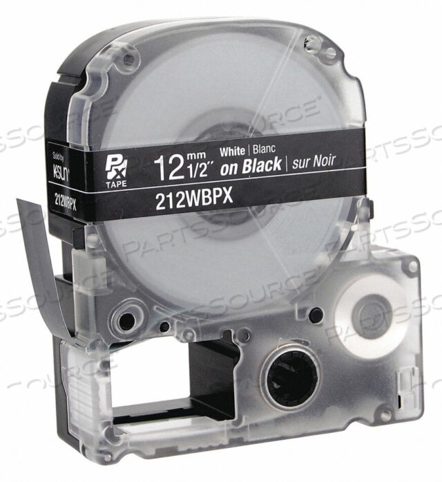 OEM#: 212WBPXЭТИКЕТКА ДЛЯ КАРТРИДЖА 1/2 ДЮЙМА W ЧЕРНАЯ от Epson