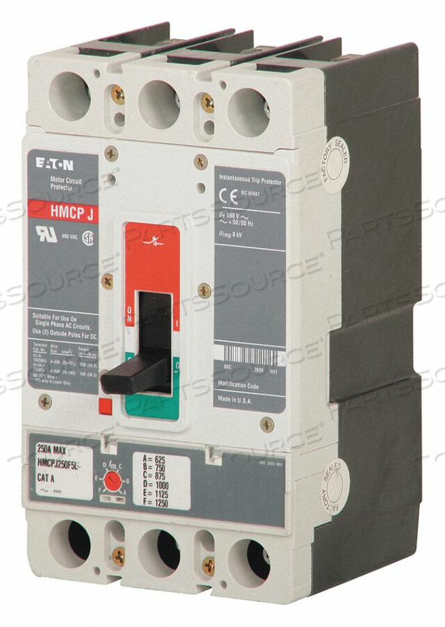OEM#: HMCPS003A0CCIRCUIT BREAKER 3A 3P 600VAC HMCP от Eaton