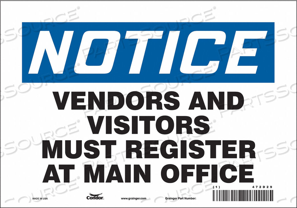 OEM#: 472D29ЗНАК БЕЗОПАСНОСТИ 10 Ш 7 В 0,004 ТОЛЩИНА от Condor