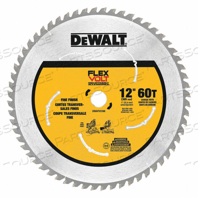 OEM#: DWAFV31260ДИСКОВОЕ ПИЛЬНОЕ ПОЛОТНО ДИАМЕТРОМ 12 ДЮЙМОВ от DeWalt