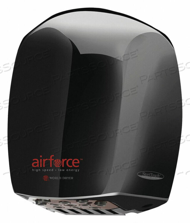 OEM#: J-162A3СУШИЛКА ДЛЯ РУК АЛЮМИНИЕВАЯ КРЫШКА ЧЕРНАЯ АВТОМАТИЧЕСКАЯ от World Dryer