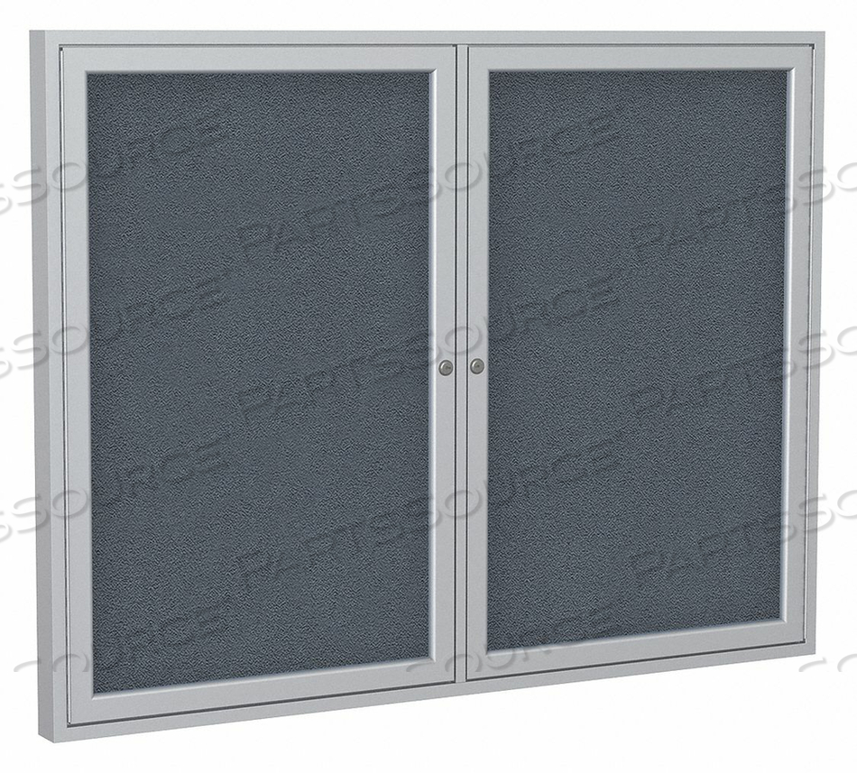 OEM#: PA23660F-91ЗАКРЫТАЯ ДОСКА ОБЪЯВЛЕНИЙ - 2 ДВЕРИ - СЕРАЯ ТКАНЬ С СЕРЕБРЯНОЙ РАМКОЙ - 36 X 60 от Ghent