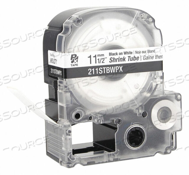 OEM#: 211STBWPXТЕРМОУСАДОЧНАЯ ТРУБКА ЧЕРНАЯ НА БЕЛОМ 0,5 ДЮЙМА W от Epson