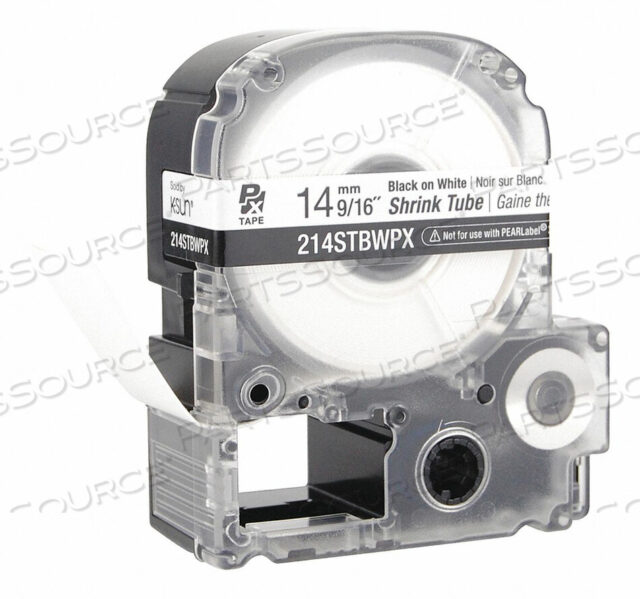 OEM#: 214STBWPXТЕРМОУСАДОЧНАЯ ТРУБКА ЧЕРНАЯ НА БЕЛОМ 0.562INW от Epson