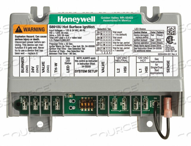 OEM#: S8910U3000UNIVERSAL IGNITION CONTROL by Honeywell