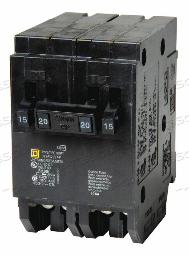 OEM#: HOMT1515220МИНИАТЮРНЫЙ ВЫКЛЮЧАТЕЛЬ 120/240 В 15 А от Square D