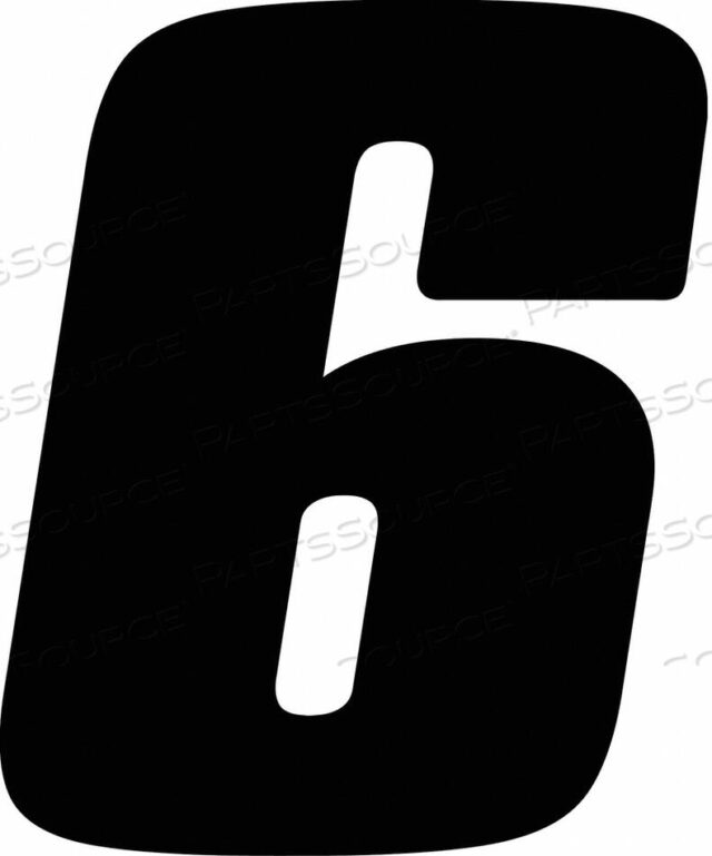 OEM#: DB512B-6НОМЕР ЭТИКЕТКИ ЧЕРНЫЙ 5-1/2 ДЮЙМА H № 6 PK12 от Hardline Products