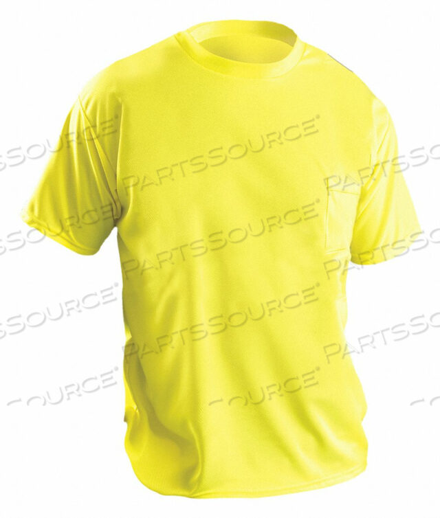 OEM#: LUX-XSSPB-YMSHIRT SLEEVE ВЛАГООТВОДЯЩАЯ ФУТБОЛКА BIRDSEYE С КАРМАНОМ, СВЕТЯЩАЯСЯ ЖЕЛТАЯ, СРЕДНЯЯ, от Occunomix