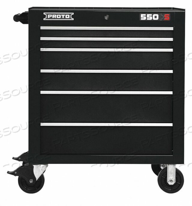 OEM#: J553441-6BK550S СЕРИЯ 34Ш X 25Г X 41В 6 ЯЩИКОВ ЧЕРНЫЙ ШКАФ НА РОЛИКАХ от Proto