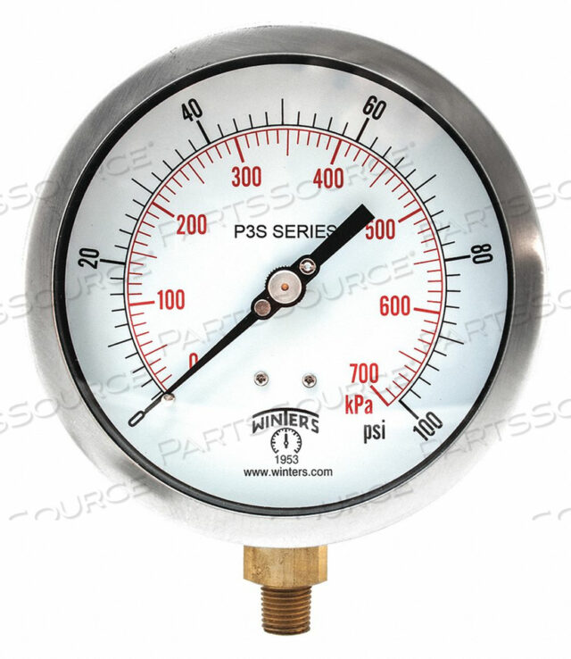 OEM#: P3S6011-MAXI45МАНОМЕТР 4-1/2 РАЗМЕР ЦИФЕРБЛАТА ЧЕРНЫЙ от Winters Instruments