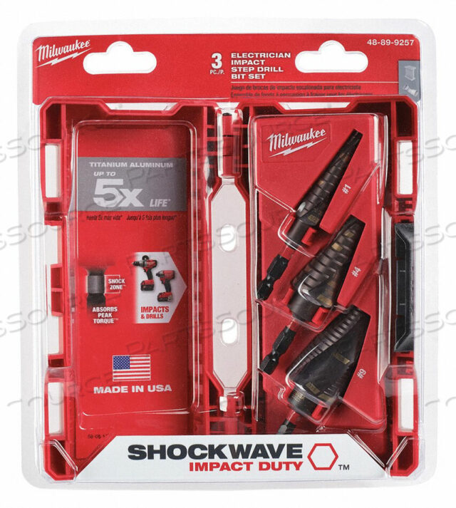 OEM#: 48-89-9257КОМПЛЕКТ СВЕРЛ, СТУПЕНЧАТЫЙ, 3 СВЕРЛА от Milwaukee Electric Tools