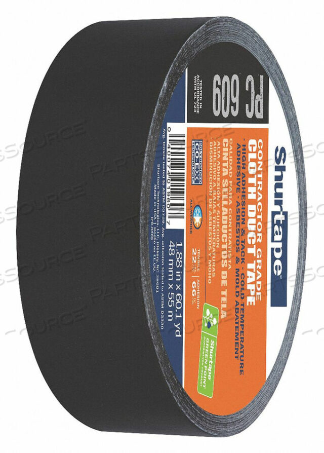 OEM#: PC 609 BLK-48MM X 55M-24 RLS/CS ЛЕНТА КЛЕЙКАЯ 55M L 71 УНЦИЯ/дюйм ЧЕРНАЯ от Shurtape