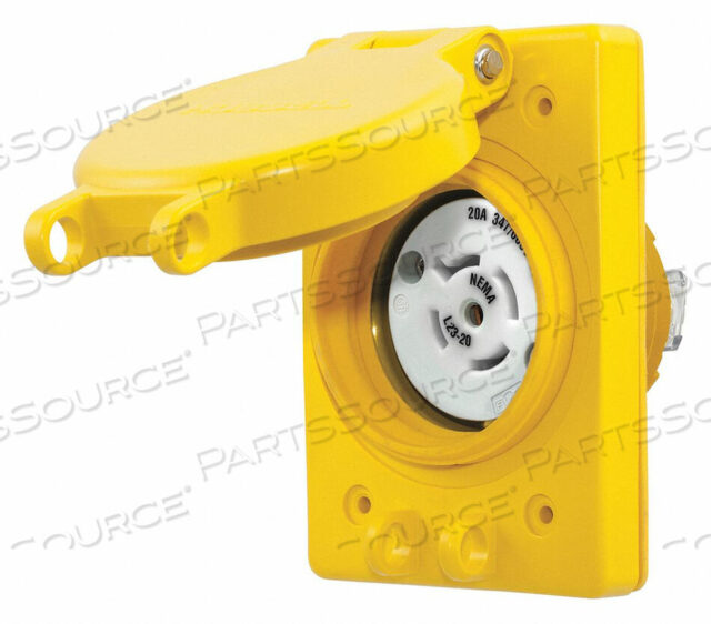 OEM#: HBL67W83БЛОКИРУЕМАЯ РОЗЕТКА ЖЕЛТАЯ 347/600 В переменного тока 20 А от Hubbell Incorporated, Wiring Device-Kellums