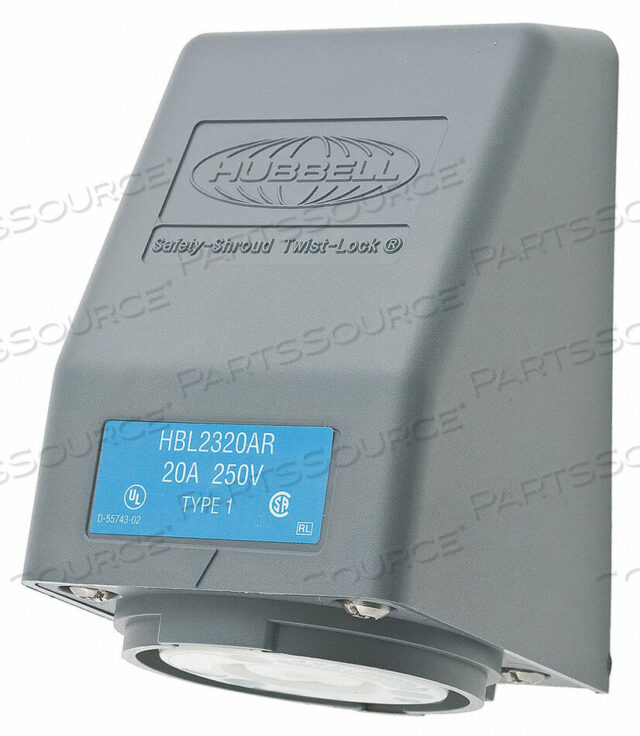 OEM#: HBL2320ARУГЛОВАЯ ЗАМЫКАЮЩАЯ РОЗЕТКА ПРОМЫШЛЕННАЯ 20 от Hubbell Incorporated, Wiring Device-Kellums