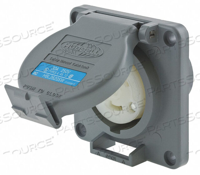 OEM#: HBL2620SWWATERTIGHT LOCKING RECEPTACLE 30 GRAY от Hubbell Incorporated, Wiring Device-Kellums