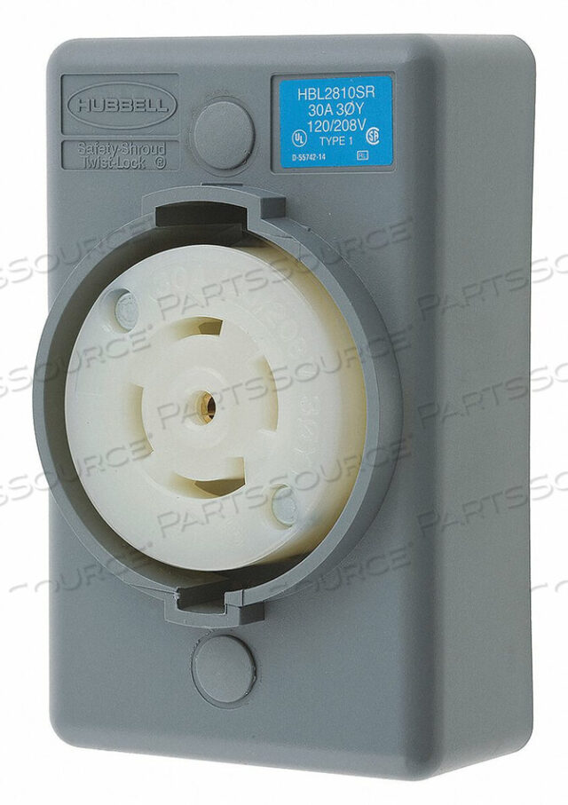 OEM#: HBL2810SRБЛОКИРУЕМАЯ РОЗЕТКА ПРОМЫШЛЕННАЯ 30 СЕРАЯ от Hubbell Incorporated, Wiring Device-Kellums