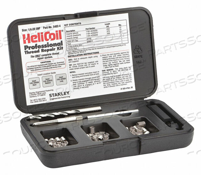 OEM#: 5402-4THREAD РЕМОНТА КОМПЛЕКТ 304 SS 1/4-28 36 ШТ. от Heli-Coil