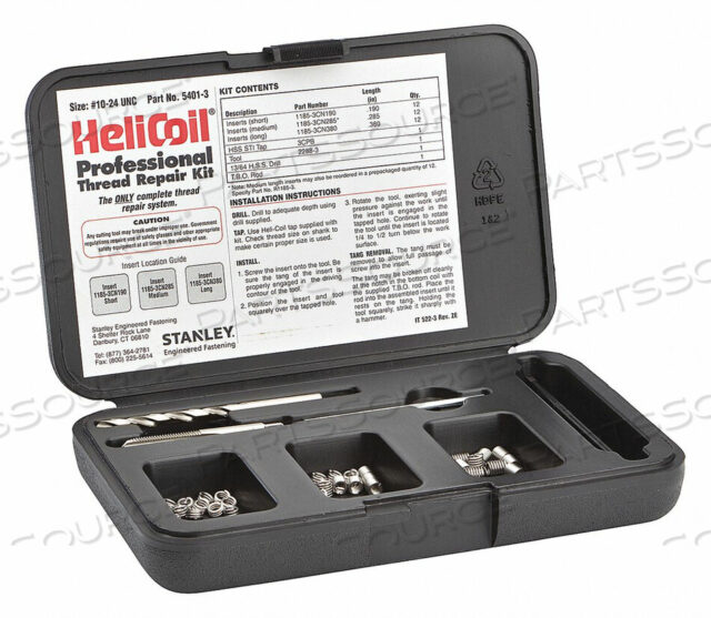 OEM#: 5401-3THREAD REPAIR KIT 304 SS 10-24 36 шт от Heli-Coil