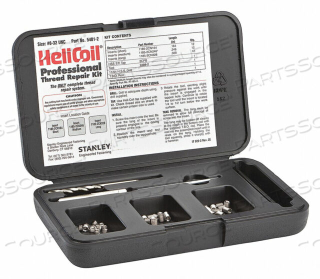 OEM#: 5401-2КОМПЛЕКТ ДЛЯ РЕМОНТА РЕЗЬБЫ 304 SS 8-32 36 ШТ. от Heli-Coil