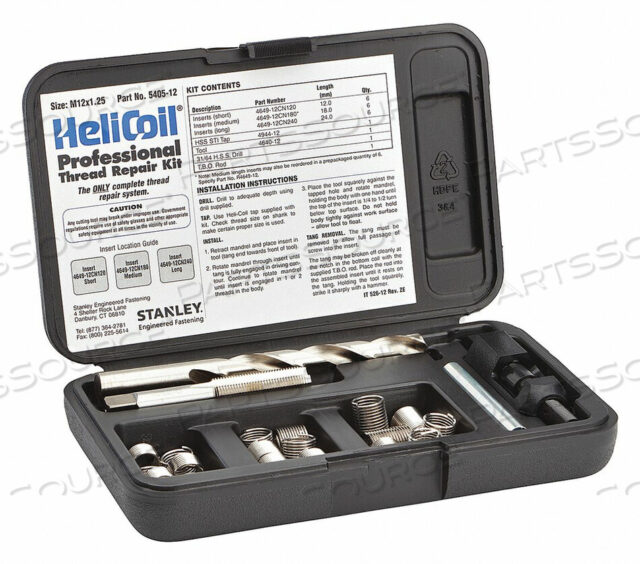 OEM#: 5405-12КОМПЛЕКТ ДЛЯ РЕМОНТА РЕЗЬБЫ 304 SS M12X1.25 18 ШТ. от Heli-Coil