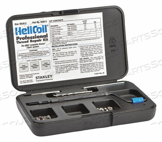OEM#: 5403-3THREAD REPAIR KIT 304 SS M3X0.5 36 шт от Heli-Coil