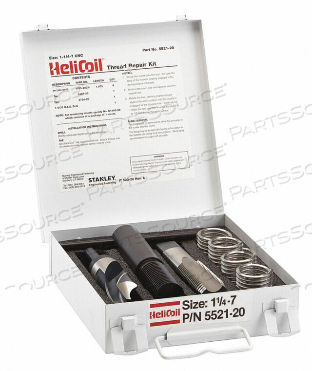 OEM#: 5521-20КОМПЛЕКТ ДЛЯ РЕМОНТА РЕЗЬБЫ 304 SS 1 1/4-7 4 ШТ. от Heli-Coil