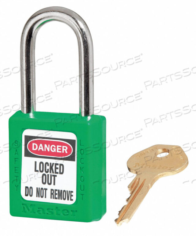 OEM#: 410KAS6GRNTТЕРМОПЛАСТИКОВЫЙ НАВЕСНОЙ ЗАМОК ZENEX, ДУГА 1-1/2H, ЗЕЛЕНЫЙ 6/SET от Master Lock