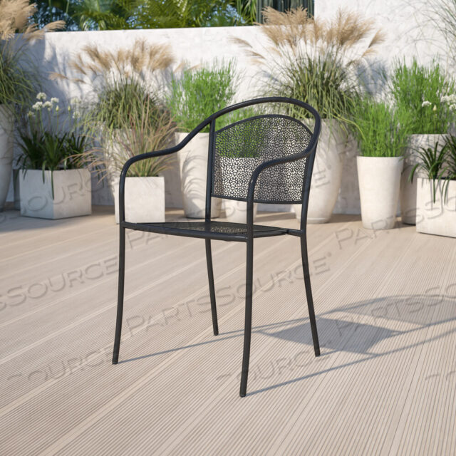OEM#: 5-CO-3-BK-GGOIA УПАКОВКА ИЗ 5 ЧЕРНЫХ СТАЛЬНЫХ ПОДСТАВОК ДЛЯ ПАТИО С КРУГЛОЙ СПИНКОЙ ДЛЯ ИСПОЛЬЗОВАНИЯ В ПОМЕЩЕНИИ И НА УЛИЦЕ от Flash Furniture