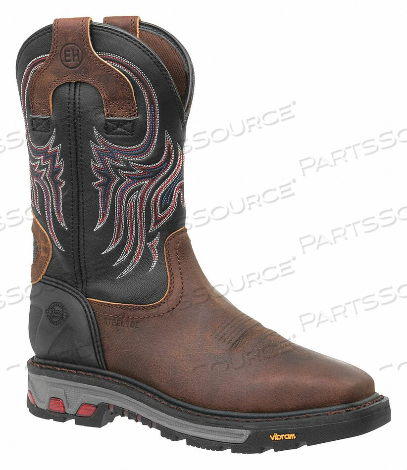 OEM#: WK2104- 75 DWESTERN BOOT 7-1/2 D BROWN STEEL PR от Justin Brands