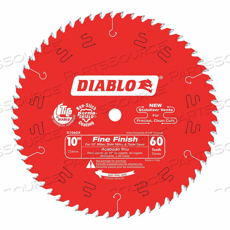OEM#: D1060XДИСКОВАЯ ПИЛКА ДИАМЕТРОМ 10 ДЮЙМОВ от Diablo