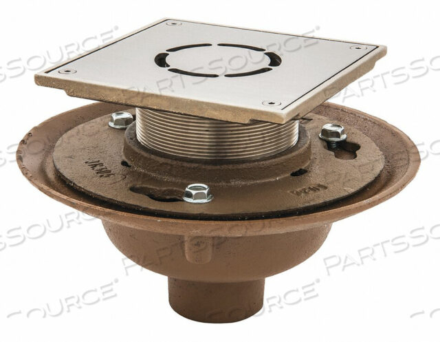OEM#: WHFD-5SQ-2NHFLOOR СЛИВНОЙ КВАДРАТНЫЙ СЕРЕБРИСТЫЙ/САТИНОВЫЙ 6-1/4 H от BestCare LLC