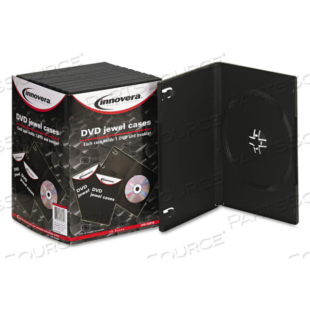 OEM#: IVR72810СТАНДАРТНЫЙ КОРОБ ДЛЯ DVD, ЧЕРНЫЙ, 10 ШТ./УПАКОВКА от Innovera