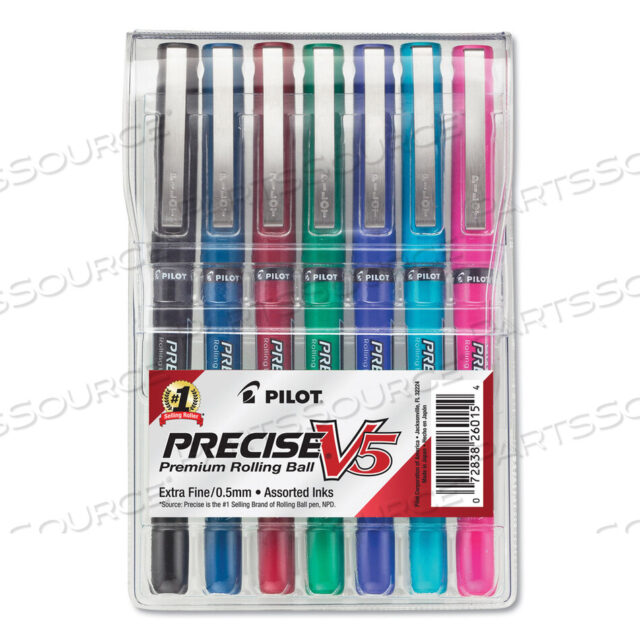 OEM#: 26015ШАРИКОВАЯ РУЧКА-РОЛЛЕР PRECISE V5, СТЕРЖЕНЬ, СВЕРХТОНКАЯ 0,5 ММ, АССОРТИ ЦВЕТА ЧЕРНИЛ И КОРПУСА, 7 ШТ. В УПАКОВКЕ от Pilot