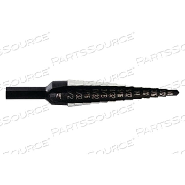 OEM#: 10231БЫСТРОРЕЖУЩАЯ СТАЛЬ, Дробная, с автоматическим запуском, 1/8 ДЮЙМА ДО 1/2 ДЮЙМА, 13 ШАГОВ от IRWIN Tools